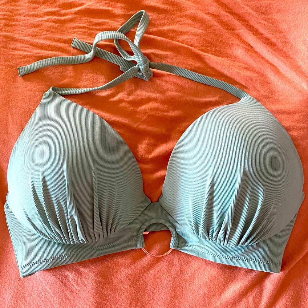 NWOT Teal push up bikini top
